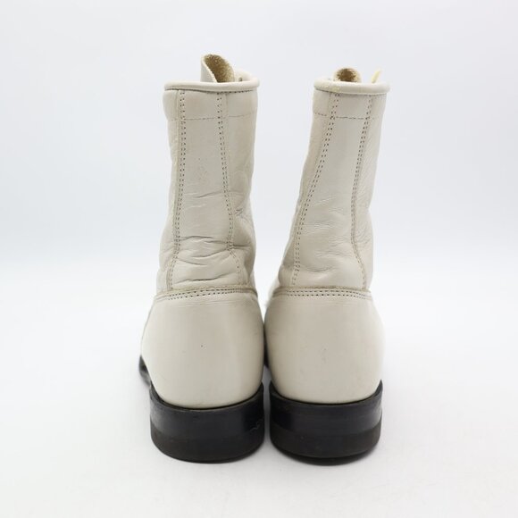 Justin Kiltie Roper Boots Women’s Size 6 B Pearl White Made in USA - Picture 5 of 11